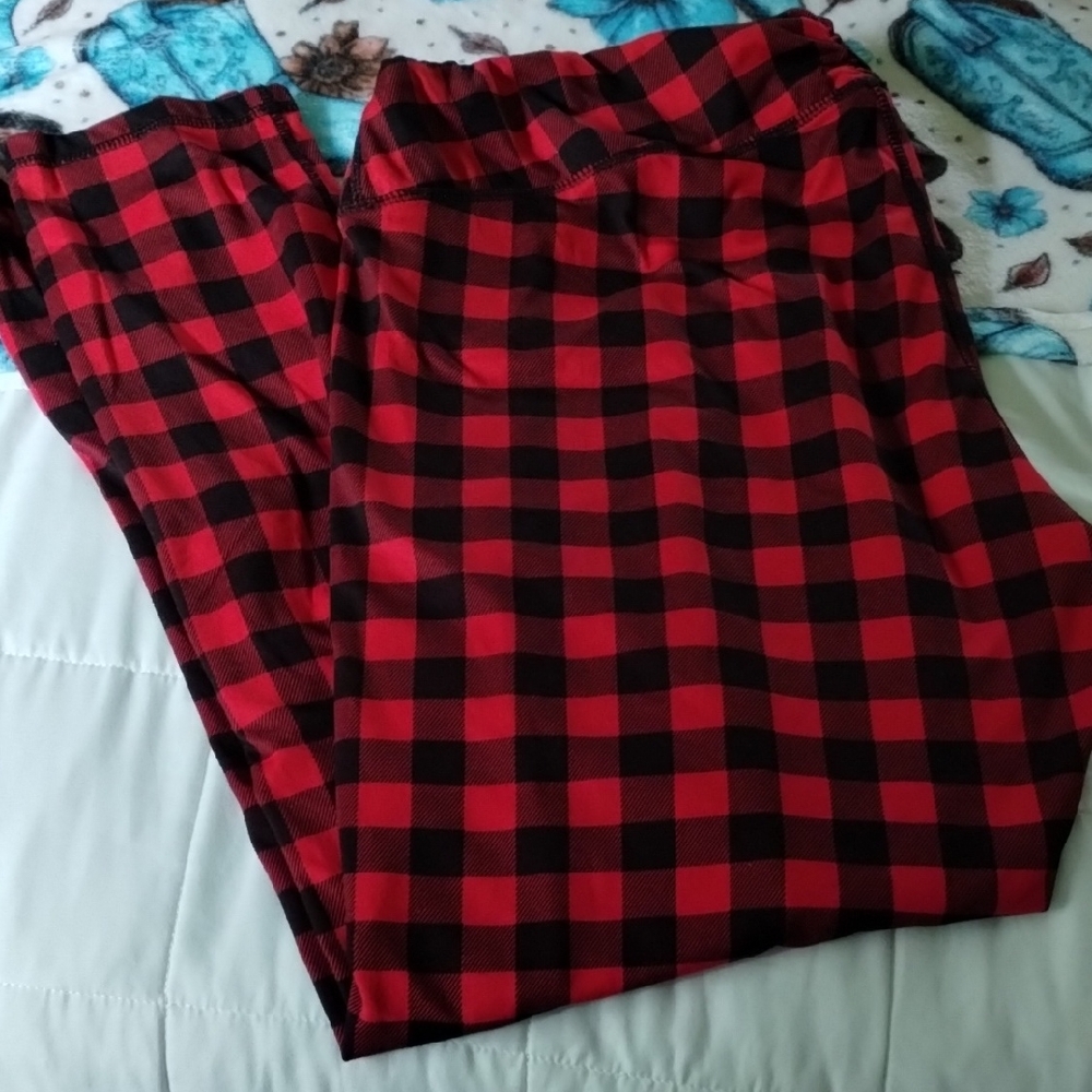Red and Black Plaid Pants